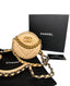 Chanel Lambskin Quilted 19 Round Clutch On Chain Bag Beige