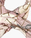 Chanel Silk Pale Pink White Gray Scarf with Camelia Flowers