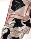 Chanel Silk Black, Pale Pink and Red Square Scarf with White Chanel Camellia Flowers