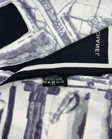 Chanel Silk Scarf Black