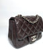 Chanel Mini Square Dark Brown Caviar SHW