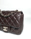 Chanel Mini Square Dark Brown Caviar SHW