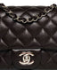 Chanel Mini Square Dark Brown Caviar SHW