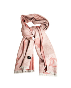 Chanel Logo Large Stole Cashmere Rose