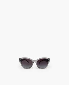 Chanel Grey Clear Acetate Frame Polarized Pantos Sunglasses