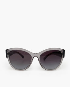 Chanel Grey Clear Acetate Frame Polarized Pantos Sunglasses