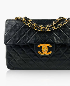 Chanel Timeless Maxi Jumbo Vintage Black Lambskin GHW