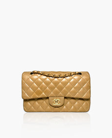 Chanel Timeless Medium beige lampaannahka 24K