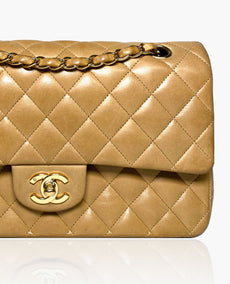 Chanel Timeless Medium beige lampaannahka 24K