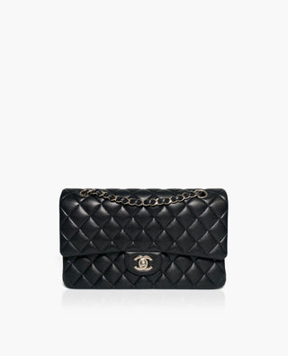 Chanel Timeless Medium Black Lambskin SHW