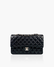 Chanel Timeless Medium Black Lambskin SHW