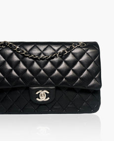 Chanel Timeless Medium Black Lambskin SHW