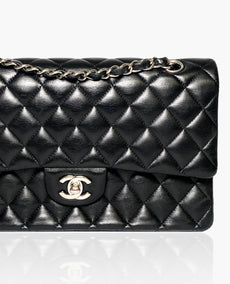 Chanel Timeless Medium Black Lambskin SHW