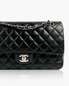 Chanel Timeless Medium Black Lambskin SHW