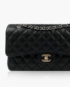 Chanel Timeless Medium Black Caviar SHW