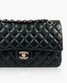 Chanel Timeless Medium Black Lambskin SHW