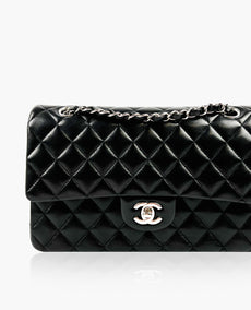 Chanel Timeless Medium Black Lambskin SHW