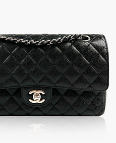 Chanel Timeless Medium Black Caviar SHW