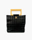 Chanel Chocolate Bar Resin Handle Tote Quilted Lambskin