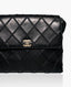 Chanel Stitched Shoulder Flap Bag Black