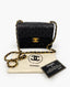 Chanel Mini Square Vintage musta lampaannahka 24 k GHW