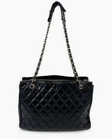 Chanel Quilted Lambskin Chainlink Tote Black