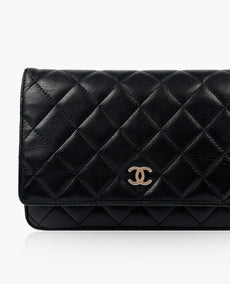 Chanel WOC Black Lambskin SHW