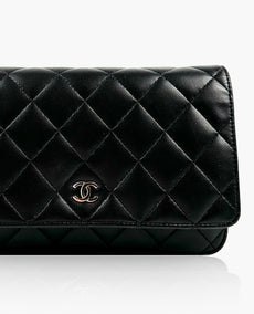 Chanel WOC Black Lambskin SHW