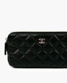 Chanel Double Zip WOC musta lampaannahka