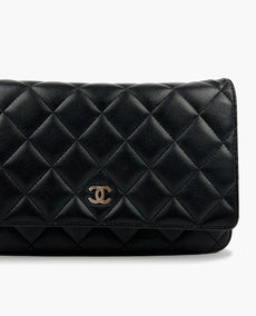 Chanel WOC Black Lambskin SHW