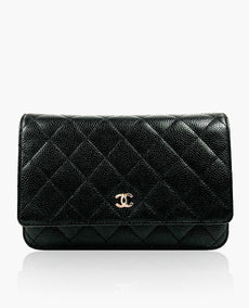 Chanel WOC Black Caviar SHW