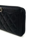 Chanel Boy Zippy Wallet Black Quilted Caviar