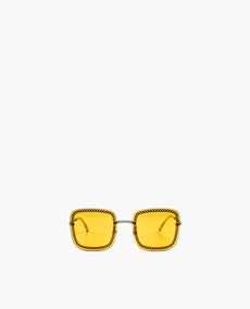 Chanel Square Yellow Sunglasses