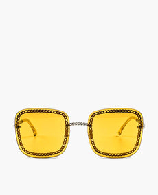 Chanel Square Yellow Sunglasses