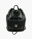 Chanel Quilted Backpack with CC Front Caviar Pocket Black CHW