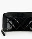 Chanel Zip Wallet Boy Lock All Black Patent Leather