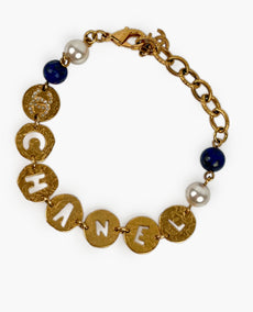 Chanel Gold Bracelet with Round Stones