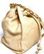 Chanel Vintage Bucket Bag CC Beige Lambskin Leather Tote GHW