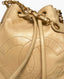 Chanel Vintage Bucket Bag CC Beige Lambskin Leather Tote GHW