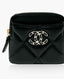 Chanel 19 Zipped Coin Purse Black Lambskin