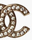 Chanel CC Champagne Earrings Crystals