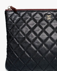 Chanel O Case Black Caviar SHW