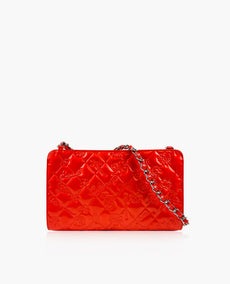 Chanel Mademoiselle Monaco Biarritz Coral Patent Kukkaro SHW