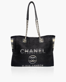 Chanel Deauville kangaskassi pieni GHW