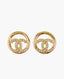 Chanel Crystal CC Earrings in Circle 2022 Cruise Collection