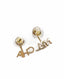 Chanel Earrings CC Pearl and Crystal CHA NEL Logo