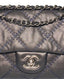 Chanel Ultimate Stitch Flap Metallic Dark Gray Quilted Lambskin SHW