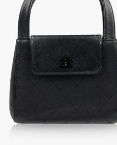 Chanel Around Top Kahva All Black Bag