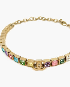 Chanel CC Champagne Multicolor Choker kaulakoru