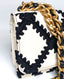 Chanel Calfskin Crochet 19 WOC White Black